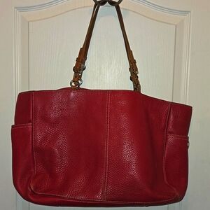 Coach Pebbled Leather XL Tote Purse Baby Diaper Bag Vintage